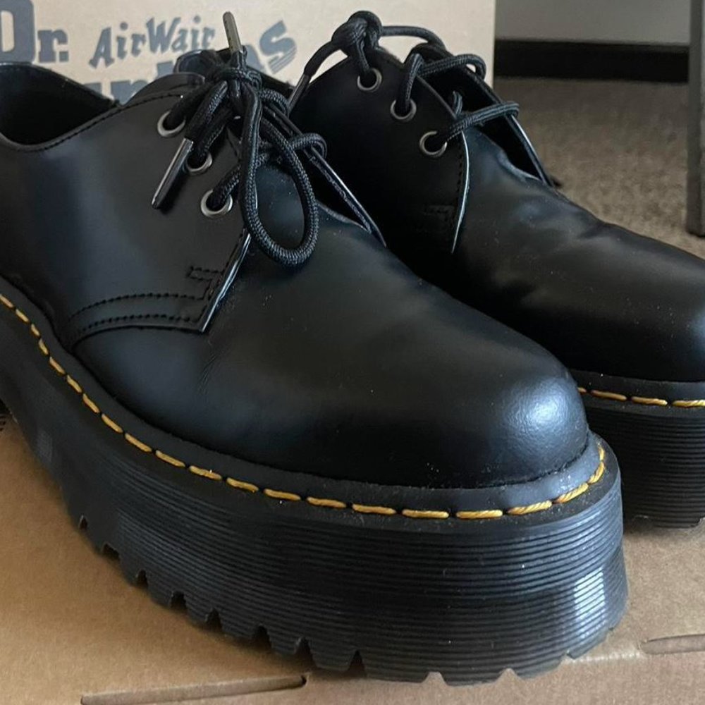 Dr. Martens - 1461 Quad Smooth Leather Platform shoes